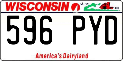 WI license plate 596PYD