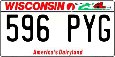 WI license plate 596PYG