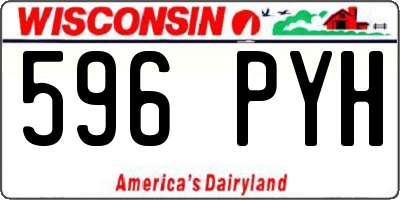 WI license plate 596PYH
