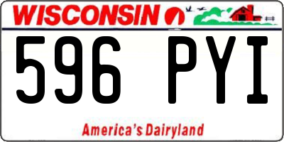 WI license plate 596PYI