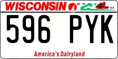 WI license plate 596PYK