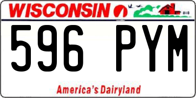 WI license plate 596PYM