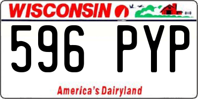 WI license plate 596PYP
