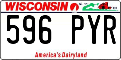 WI license plate 596PYR