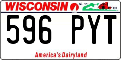 WI license plate 596PYT