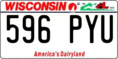 WI license plate 596PYU
