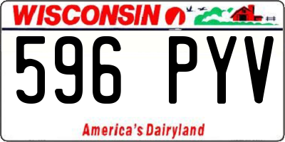 WI license plate 596PYV