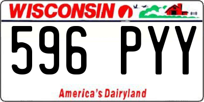 WI license plate 596PYY