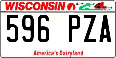 WI license plate 596PZA