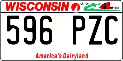 WI license plate 596PZC