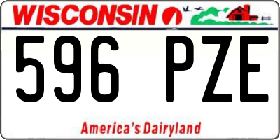 WI license plate 596PZE