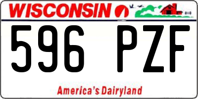 WI license plate 596PZF