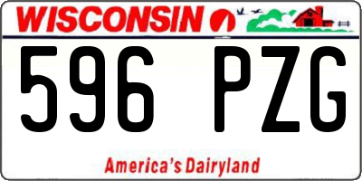 WI license plate 596PZG