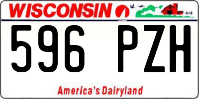 WI license plate 596PZH