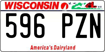 WI license plate 596PZN