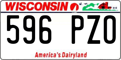WI license plate 596PZO
