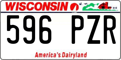 WI license plate 596PZR