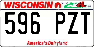 WI license plate 596PZT