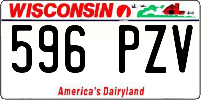 WI license plate 596PZV