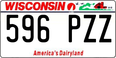 WI license plate 596PZZ