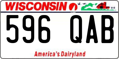 WI license plate 596QAB