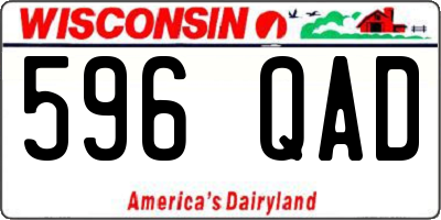 WI license plate 596QAD