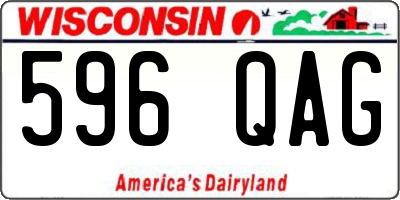 WI license plate 596QAG