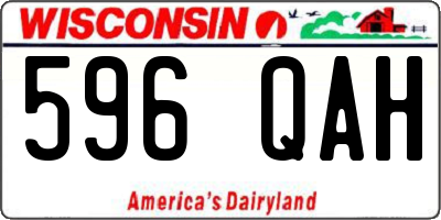 WI license plate 596QAH