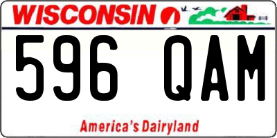 WI license plate 596QAM