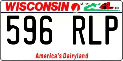 WI license plate 596RLP