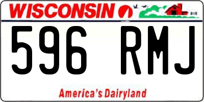 WI license plate 596RMJ