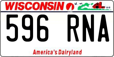 WI license plate 596RNA