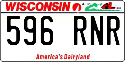 WI license plate 596RNR