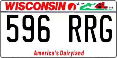 WI license plate 596RRG