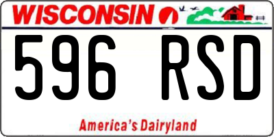WI license plate 596RSD