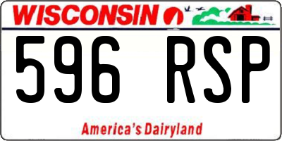 WI license plate 596RSP