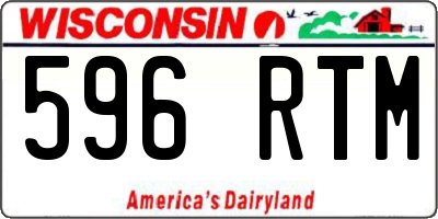 WI license plate 596RTM