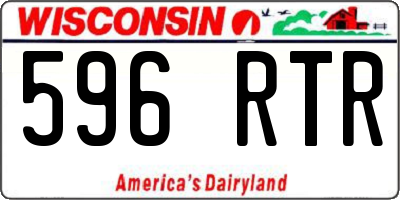 WI license plate 596RTR