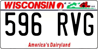WI license plate 596RVG