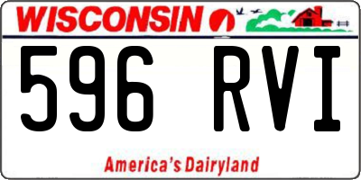 WI license plate 596RVI