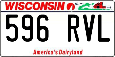 WI license plate 596RVL
