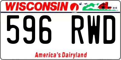 WI license plate 596RWD