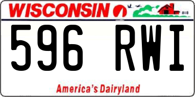 WI license plate 596RWI