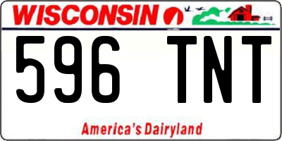 WI license plate 596TNT