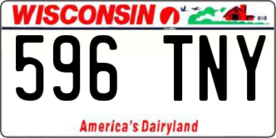 WI license plate 596TNY