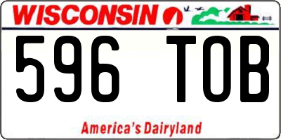 WI license plate 596TOB
