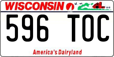WI license plate 596TOC