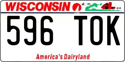 WI license plate 596TOK