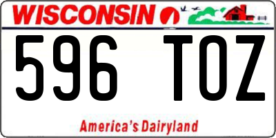 WI license plate 596TOZ