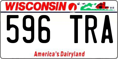WI license plate 596TRA